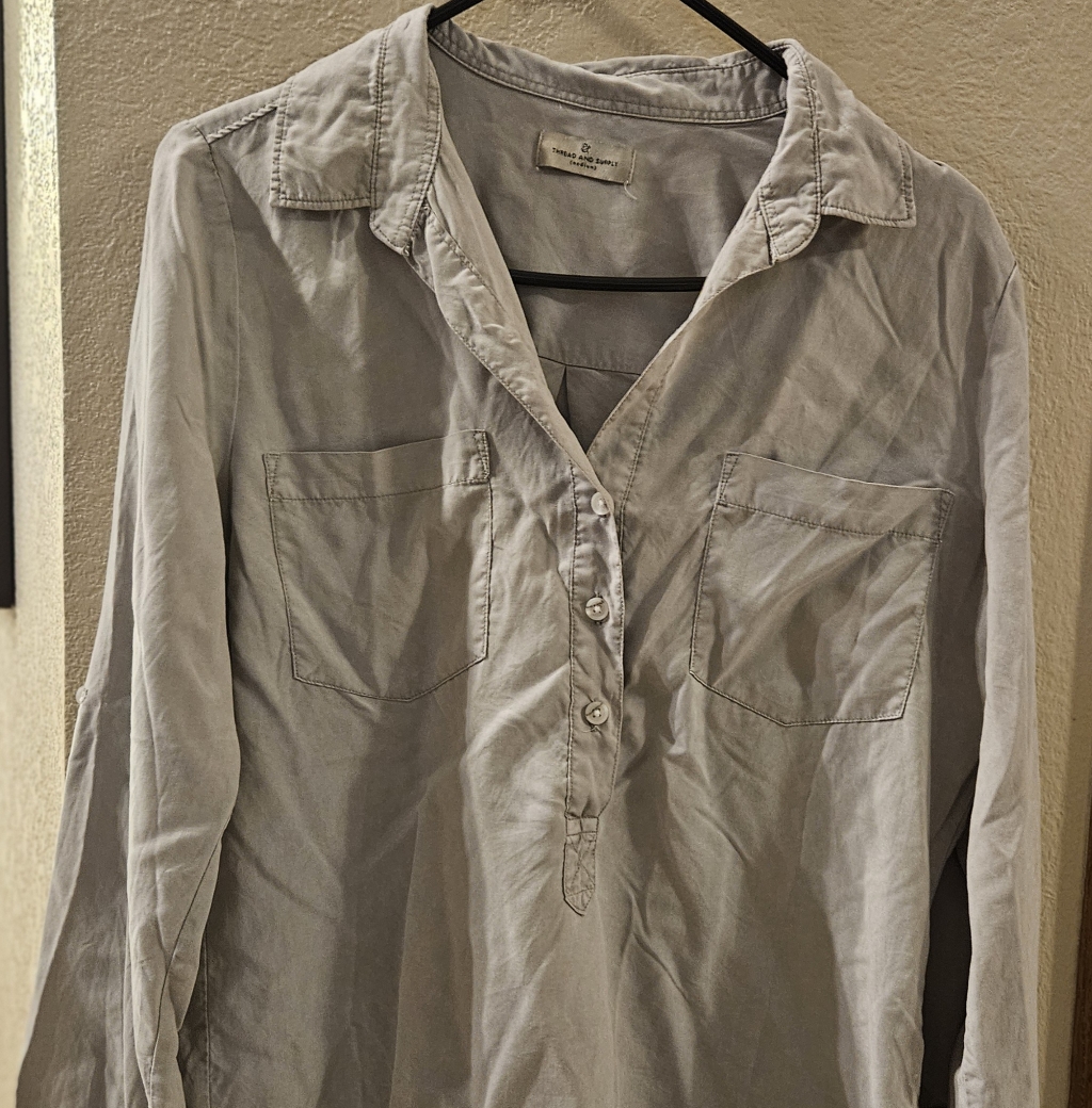 Thread And Supply Button-Down Collared Blouse.